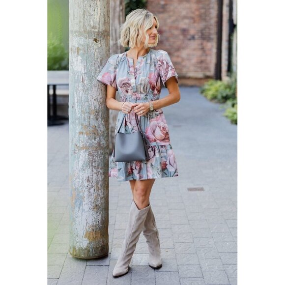 NWT Size S- Loverly Grey x Anthropologie The Somerset Mini Dress (NWT US$ 140) - Picture 1 of 16